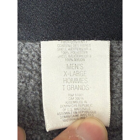 The North Face Denali Fleece Vest Men XL Grey Black Full Zip Polartec Outdoor - Picture 5 of 7